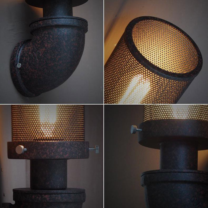 Mesh Iron Pipe Wall Light / Bedside Light - DWHOME