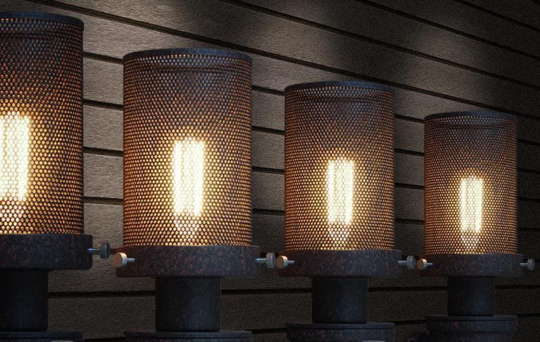 Mesh Iron Pipe Wall Light / Bedside Light-DWHOME