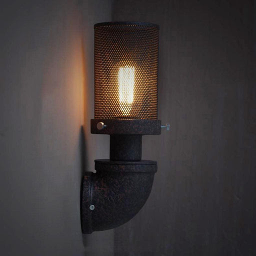 Mesh Iron Pipe Wall Light / Bedside Light-DWHOME