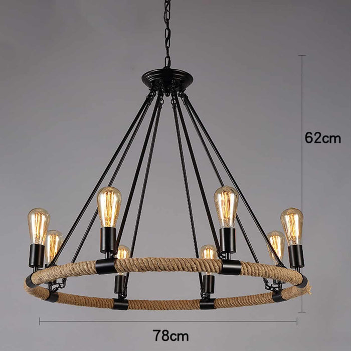 Makani Rope Rings Hanging Chandelier - DWHOME