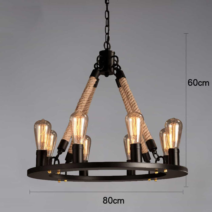 Makani Rope Rings Hanging Chandelier - DWHOME
