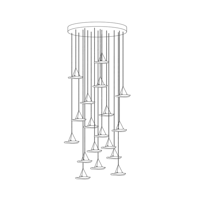 Manta Drift Chandelier - Vakkerlight