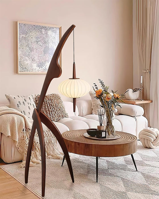 Mantis Wood Floor Lamp-DWHOME