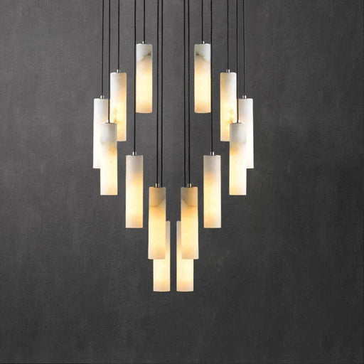 Marble Tube Chandelier for Living Room & Foyer-DWHOME