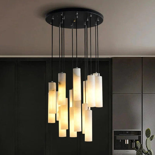 Marble Tube Chandelier for Living Room & Foyer-DWHOME