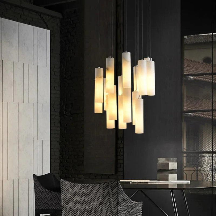 Marble Tube Chandelier for Living Room & Foyer - DWHOME