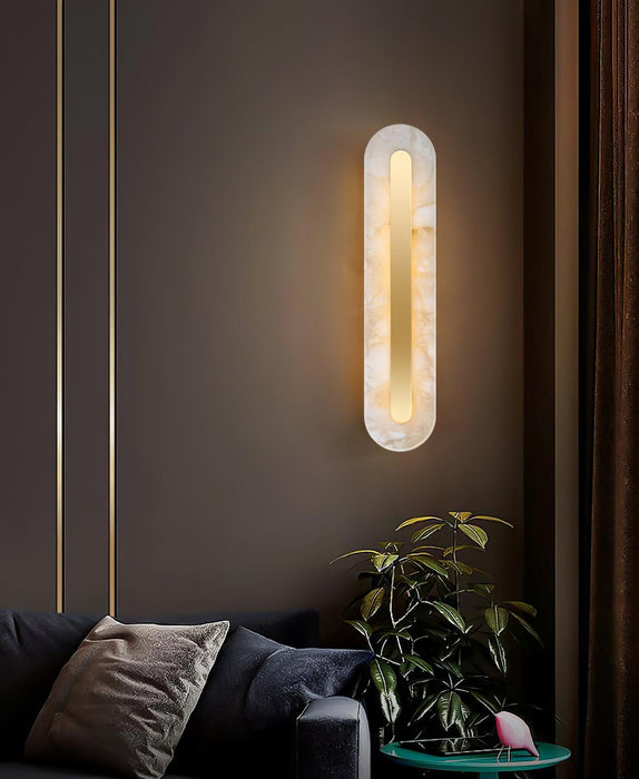 Alabaster Rounded Wall Light-DWHOME