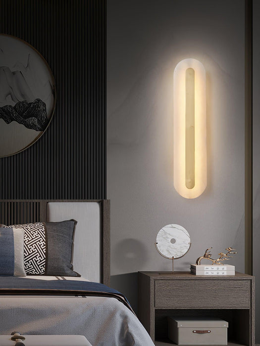 Alabaster Rounded Wall Light-DWHOME