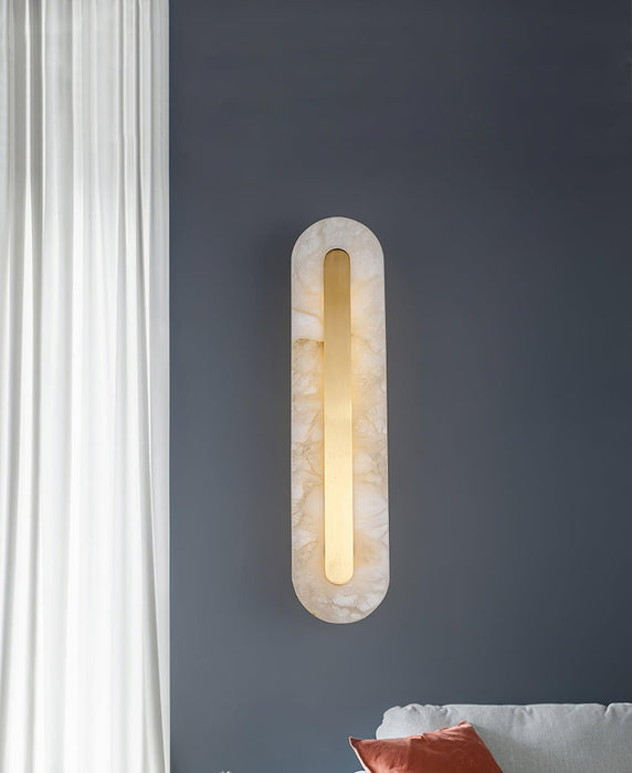 Alabaster Rounded Wall Light-DWHOME