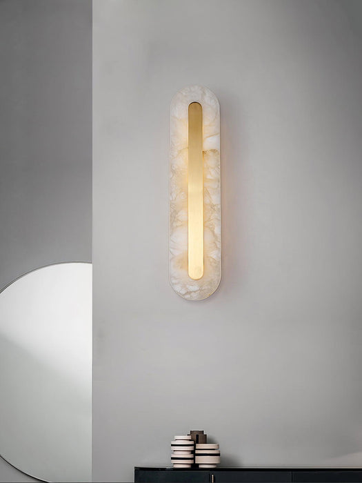 Alabaster Rounded Wall Light-DWHOME