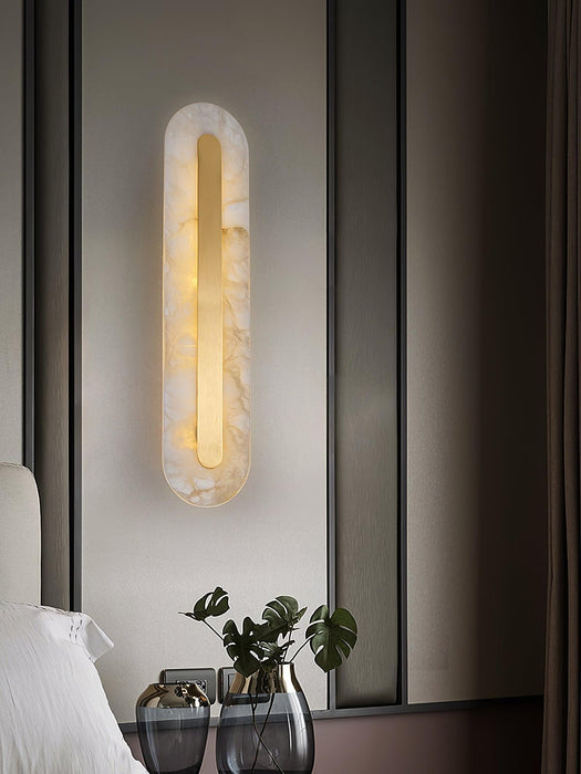 Alabaster Rounded Wall Light-DWHOME