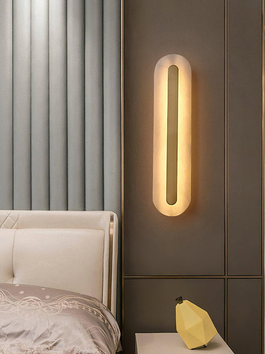 Alabaster Rounded Wall Light-DWHOME