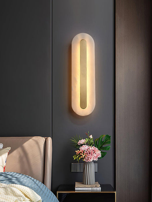 Alabaster Rounded Wall Light-DWHOME