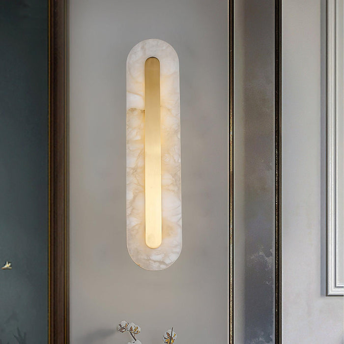 Alabaster Rounded Wall Light-DWHOME