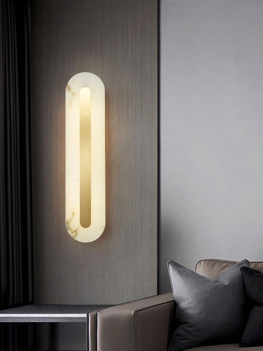 Alabaster Rounded Wall Light-DWHOME