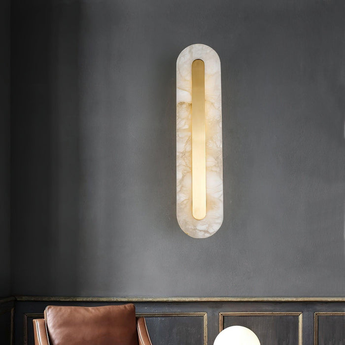 Alabaster Rounded Wall Light-DWHOME