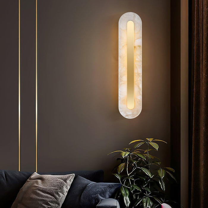 Alabaster Rounded Wall Light-DWHOME