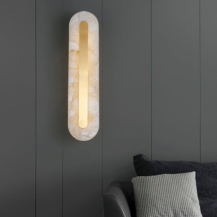 Alabaster Rounded Wall Light-DWHOME