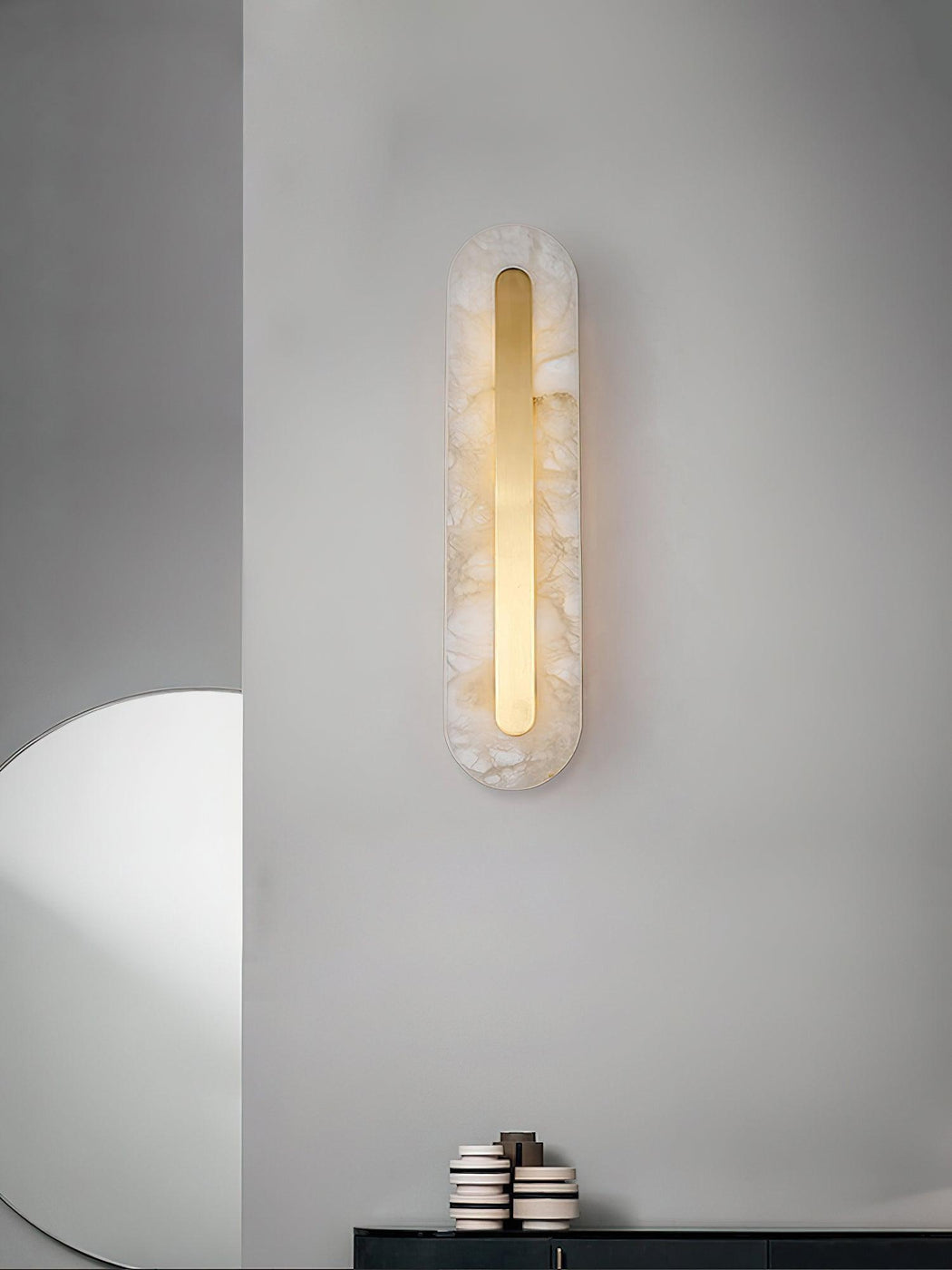 Alabaster Rounded Wall Light | DWHOME