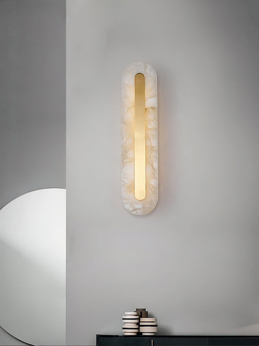 Alabaster Rounded Wall Light-DWHOME