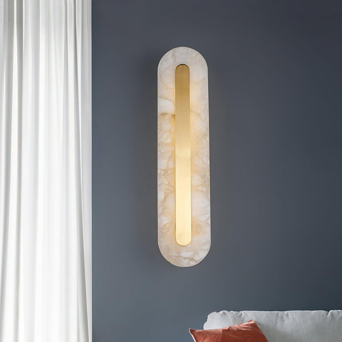 Alabaster Rounded Wall Light-DWHOME
