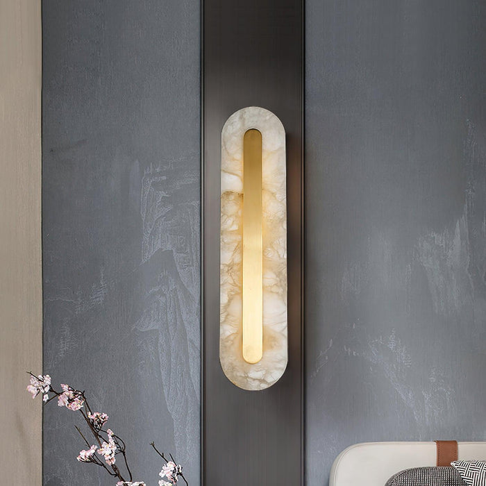 Alabaster Rounded Wall Light-DWHOME