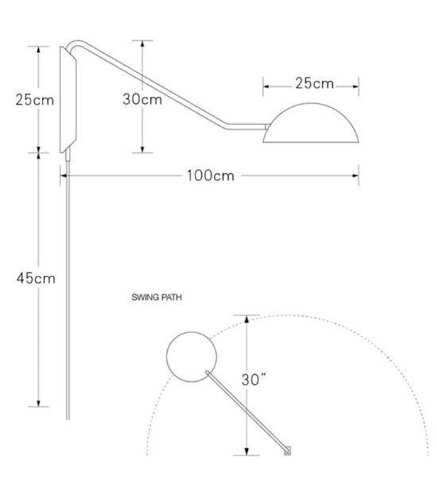 Marika Long Arm Wall Lamp-DWHOME