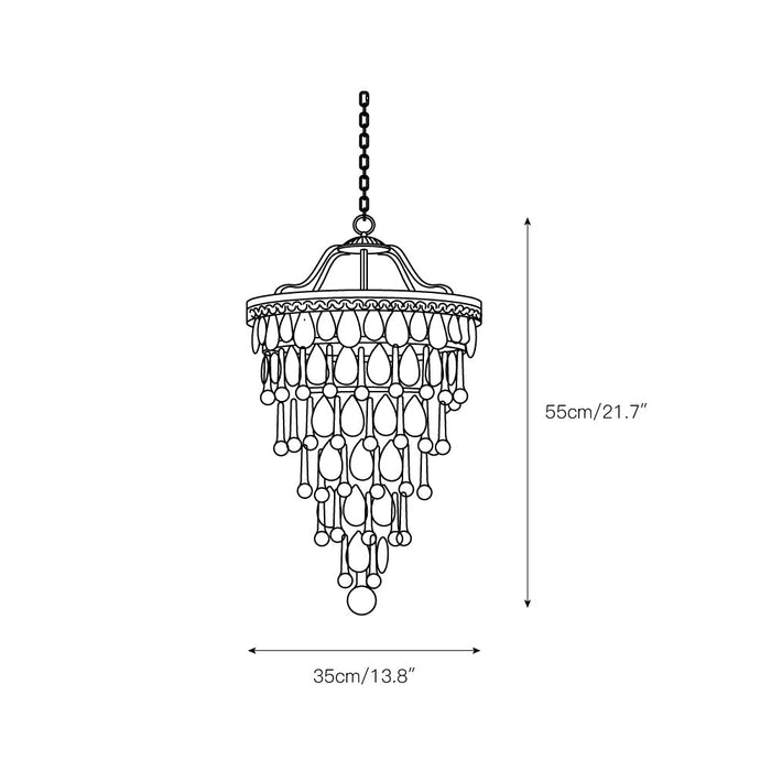 Crystal Inverted Pyramid Chandelier-DWHOME