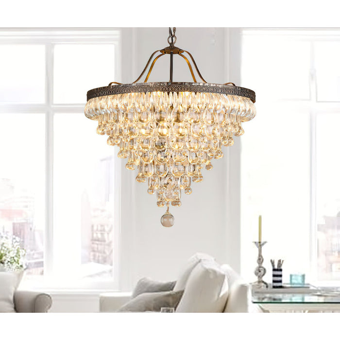 Crystal Inverted Pyramid Chandelier-DWHOME