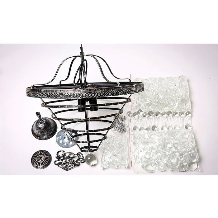 Crystal Inverted Pyramid Chandelier-DWHOME