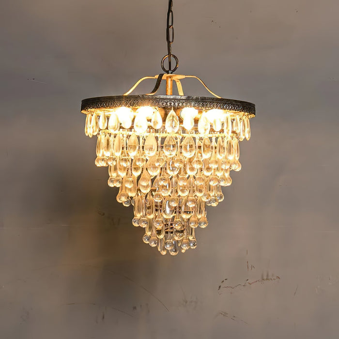Crystal Inverted Pyramid Chandelier-DWHOME