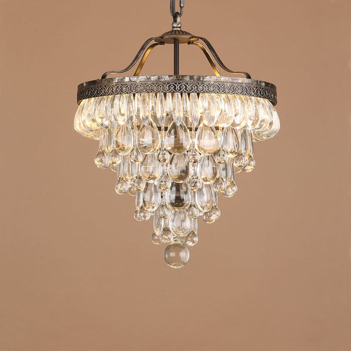 Crystal Inverted Pyramid Chandelier-DWHOME