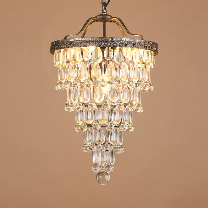 Crystal Inverted Pyramid Chandelier-DWHOME