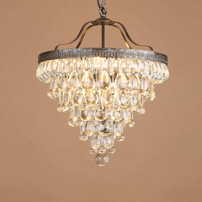 Crystal Inverted Pyramid Chandelier-DWHOME
