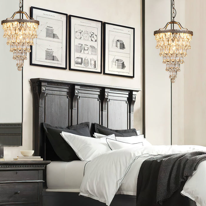 Crystal Inverted Pyramid Chandelier-DWHOME