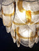 Mazzega Murano Transparent Amber Glasses Chandelier-DWHOME