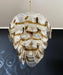 Mazzega Murano Transparent Amber Glasses Chandelier-DWHOME