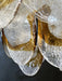 Mazzega Murano Transparent Amber Glasses Chandelier-DWHOME