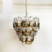 Mazzega Murano Transparent Amber Glasses Chandelier-DWHOME