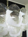 Mazzega Murano Transparent White Glasses Chandelier-DWHOME