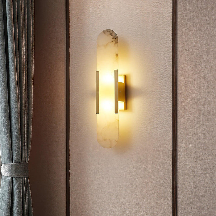 Melange Elongated Alabaster Wall Lamp-DWHOME