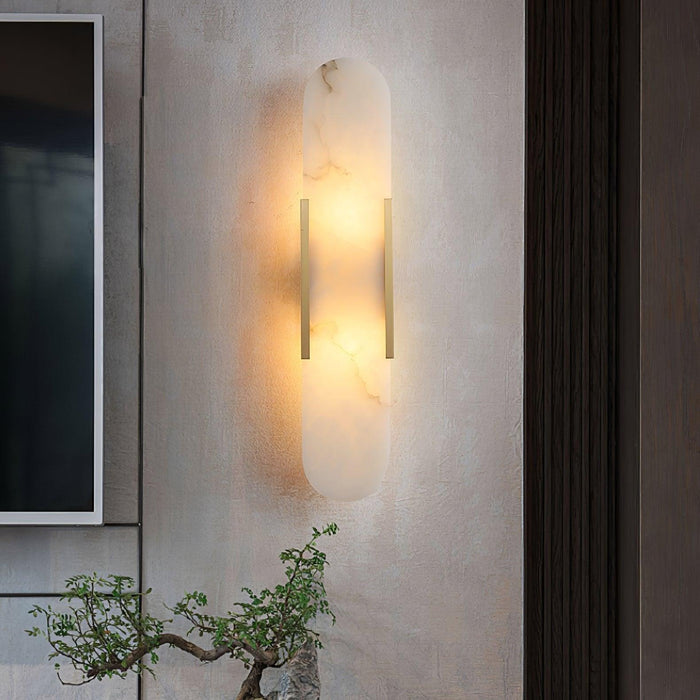 Melange Elongated Alabaster Wall Lamp-DWHOME