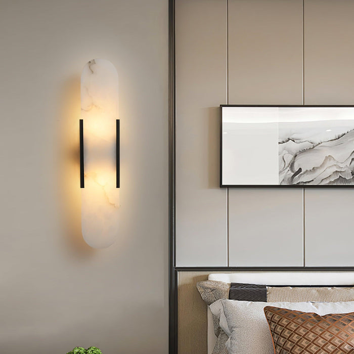Melange Elongated Alabaster Wall Lamp-DWHOME