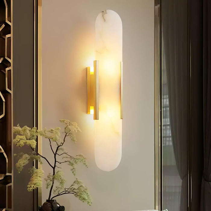 Melange Elongated Alabaster Wall Lamp-DWHOME