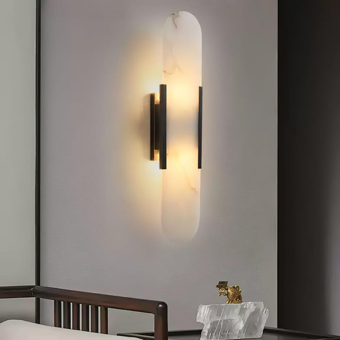 Melange Elongated Alabaster Wall Lamp-DWHOME