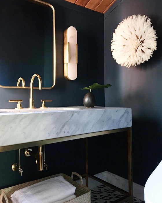 Melange Elongated Alabaster Wall Lamp-DWHOME