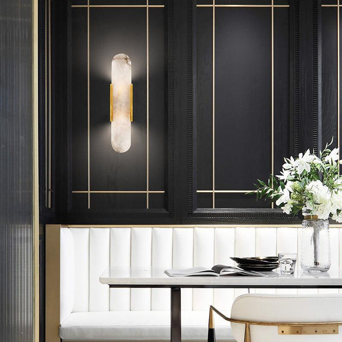 Melange Elongated Alabaster Wall Lamp-DWHOME