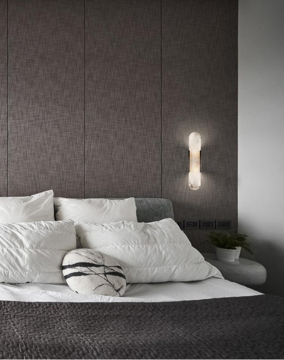 Melange Elongated Alabaster Wall Lamp-DWHOME