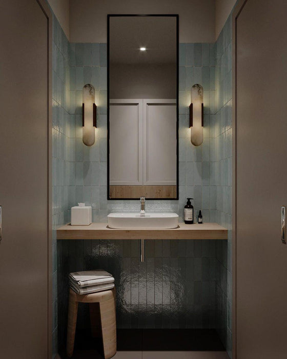 Melange Elongated Alabaster Wall Lamp-DWHOME