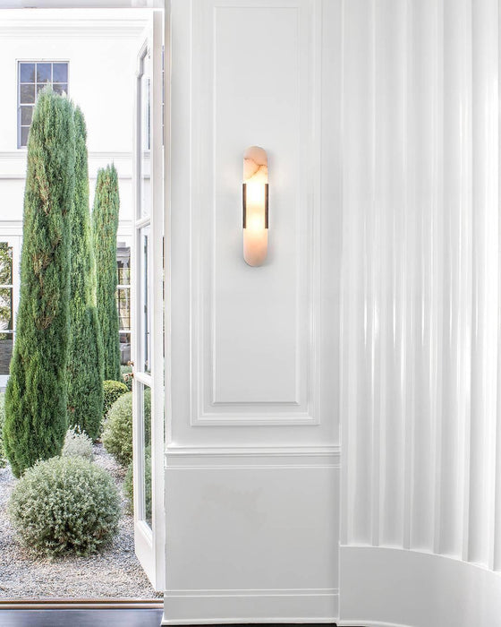 Melange Elongated Alabaster Wall Lamp-DWHOME